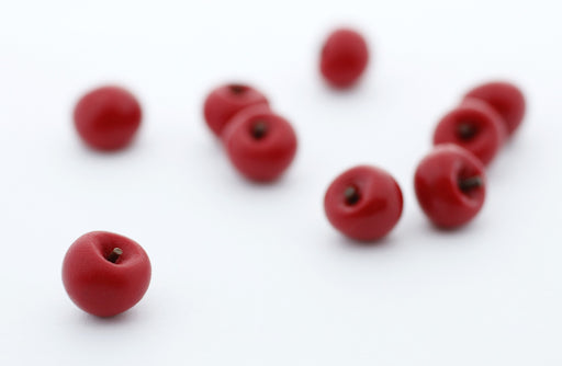 Achat petite pomme rouge miniature fimo - décoration gourmande en résine