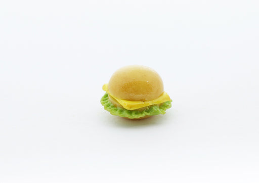 Achat cheeseburger miniature fimo - décoration gourmande pate fimo