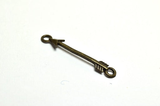 Achat Connecteur Flèche pour bracelet et collier bronze 43x6x3 mm, Trou: 3 mm . Vendu à l&#39;unité