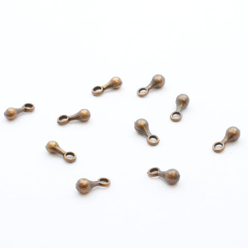 Achat perles gouttes larmes cuivre x10 - 7x2.5mm - apprèts bijoux
