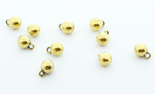 Achat perles finition en métal x10 perles doré antique 8,5x6mm -