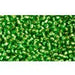 Vente au détail cc27b perles de rocaille Toho 15/0 silver-lined grass green (5g)