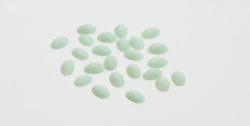 Achat Set de 30 strass ovales à facettes couleur vert olive - 4x6mm
