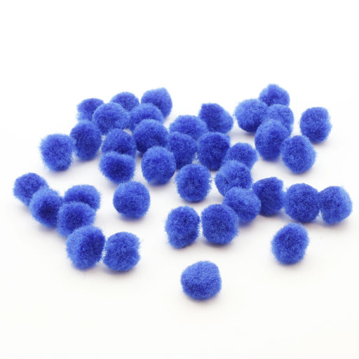 Achat pompons ronds bleus x40 en laine 10mm - A coudre comme à coller