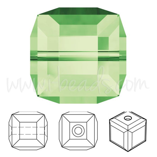 Achat Perles cube cristal peridot 8mm (2)