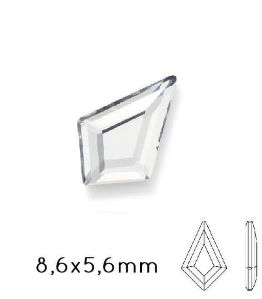 Achat 2771 cristal flat back KITE rhinestones crystal 8.6x5.6mm (5)