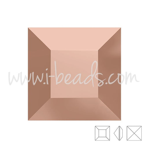 Achat cristal Elements 4428 Xilion square crystal rose gold 8mm (1)