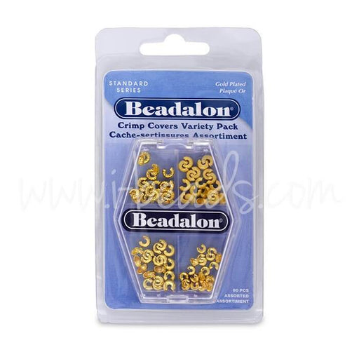Achat Assortiment de caches perles a écraser Beadalon métal doré 80 pièces (1)