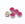 Grossiste en 5 perles strass rond rose foncé sertis 8x8x6 mm, Trou: 1 à 1.5 mm à coudre ou coller - Strass en acrylique