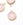 Vente au détail 1 pendentif rose clair laiteux 14x10.5x5 mm sertis or doré laiton, Trou: 1.5 mm et verre à facettes sertis dorés