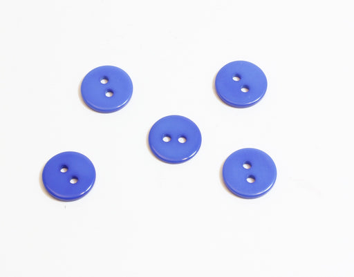 Achat x5 boutons fantaisie rond bleu - 11mm - à coudre