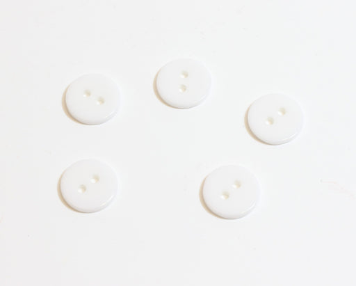 Achat x5 boutons fantaisie ronds blanc - 11mm - à coudre