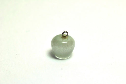 Achat pendentif pomme de couleur blanche 15x14 mm, Trou: 2 mm