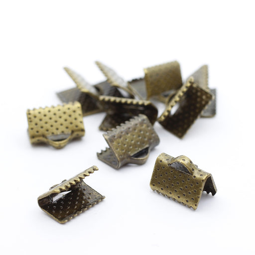 Achat embouts ruban bronze 10mm - lot de 10 fermoirs griffe