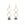 Grossiste en KIT Boucle d'oreilles carrée bleu vert et OR - crochet dormeuse carré et perles noires