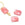 Vente au détail x2 perles en quartz rose peche 16x12~13x5mm - rectangle pour bracelet, boucle d'oreille ou pendentif