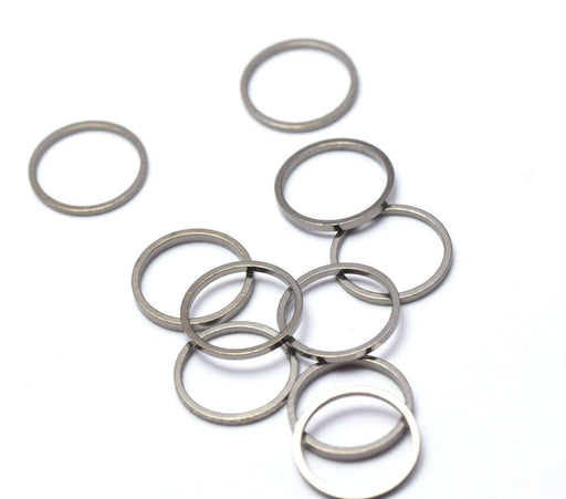 Achat 20 anneaux noir gun metal connecteurs or - 12x1 mm, Trou: 10 mm - apprèt bijoux