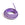 Vente au détail suédine cloutée deux rangées 5x2mm violet avec strass argentés - cordon suédine vendu au mètre