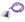 Grossiste en Sautoir plume pompon en kit suédine violet purple. 70 cm à monter en un tour de main