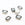 Vente au détail perles strass en verre sertis x 5 rectangles gris clair 14x10mm à coudre ou coller - Strass en verre