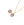 Grossiste en 1 pendentif bijou sertis laiton doré et verre à facettes rose violet, 13 mm