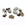 Grossiste en embouts ruban x10 griffes lisses 10mm bronze - lot de 10 fermoirs griffe