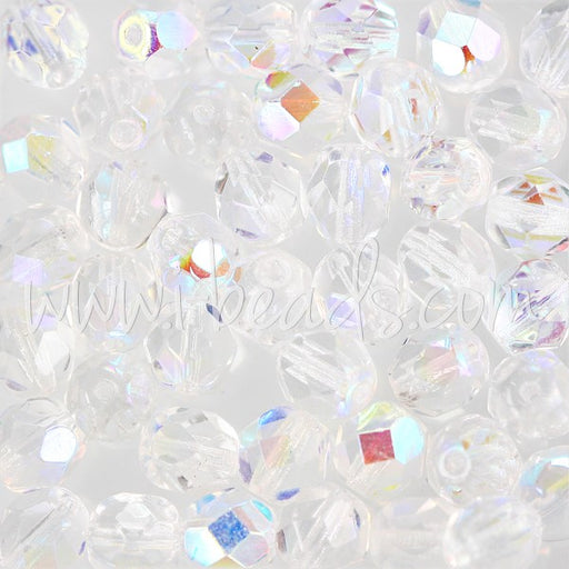 Achat Perles facettes de bohàÂ¨me crystal ab 6mm (50)