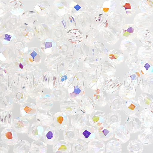 Acheter Perles facettes de bohàÂ¨me crystal ab 4mm (100)