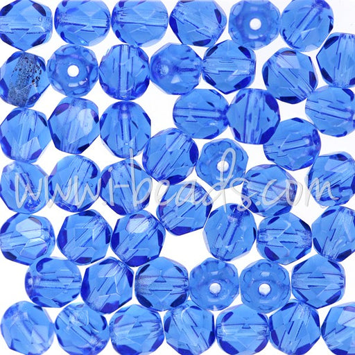 Acheter en gros Perles facettes de bohàÂ¨me sapphire 6mm (50)