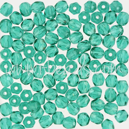 Achat Perles facettes de boheme emerald 4mm (100)