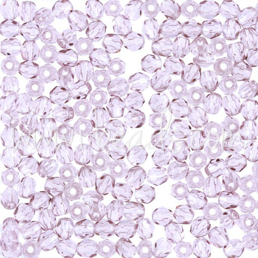 Achat Perles facettes de boheme amethyst 3mm (50)