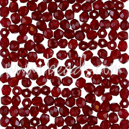 Achat Perles facettes de boheme ruby 3mm (50)
