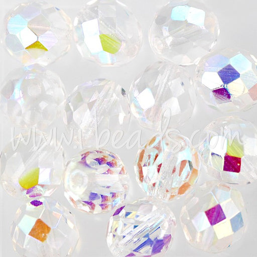 Achat Perles facettes de boheme crystal ab 10mm (25)