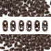 Creez Perles 2 trous CzechMates Bar 2x6mm Dark Bronze (10g)
