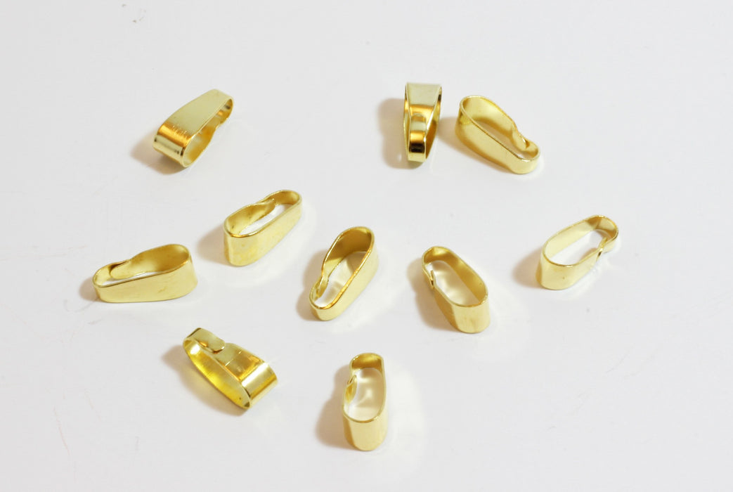 Vente en gros bélières supports pendentifs dorés 11mm Lot de 10 bélières apprêts bijoux