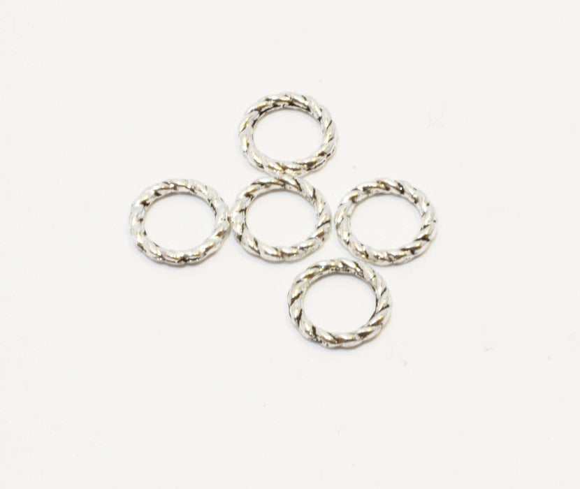 Vente anneaux connecteurs argentés 8mm x5 anneaux apprêt bijoux