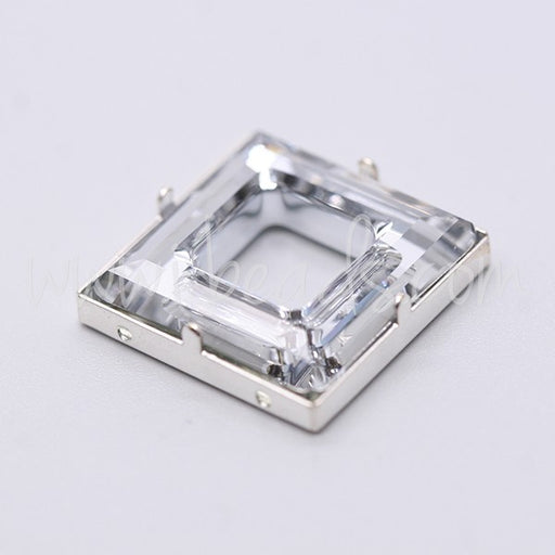 Achat Serti à coudre pour cristal 4439 cosmic square 20mm argenté (1)