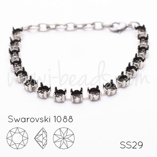 Bracelet sertir pour 17 Cristal 1088 SS29 argenté (1) - LaMercerieDesCopines