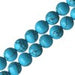 Achat au détail Perles rondes turquoise reconstituee 8mm sur fil (1)