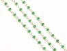 Acheter Chaine Rosaire argent 925 et perles onyx vert 2mm par 10 cm