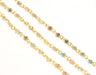 Creez Chaine Rosaire vermeil et perles semi précieuses 2mm par 10 cm