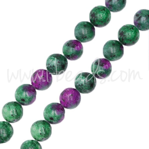 Achat Perles rondes rubis zoisite chinoise 8mm (1)