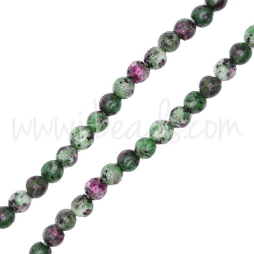 Achat Perles rondes rubis zoisite chinoise 4mm (1)