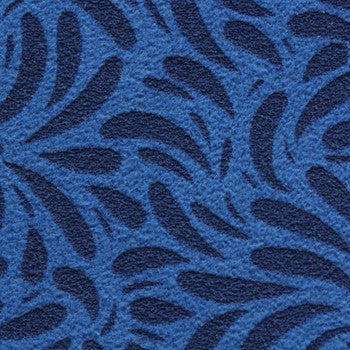 Creez Suédine motif feuilles jazz blue 10x21.5cm (1)