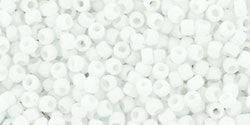 Achat au détail cc41f perles de rocaille Toho 15/0 opaque frosted white (5g)
