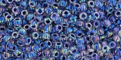 Acheter en gros cc774 perles de rocaille Toho 11/0 inside colour rainbow crystal/grape lined (10g)