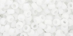 Achat au détail cc41f perles de rocaille Toho 8/0 opaque frosted white (10g)