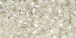 Achat cc21 - perles Toho hexagon 2.2mm silver lined crystal (10g)