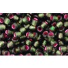Creez avec cc2204 perles de rocaille Toho 8/0 silver lined frosted olivine/pink (10g)