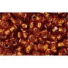 Achat cc34 - perles de rocaille Toho 8/0 silver lined smoked topaz (10g)